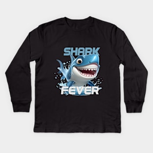 Shark Fever Splash Tee Kids Long Sleeve T-Shirt